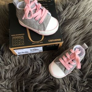 silver baby converse